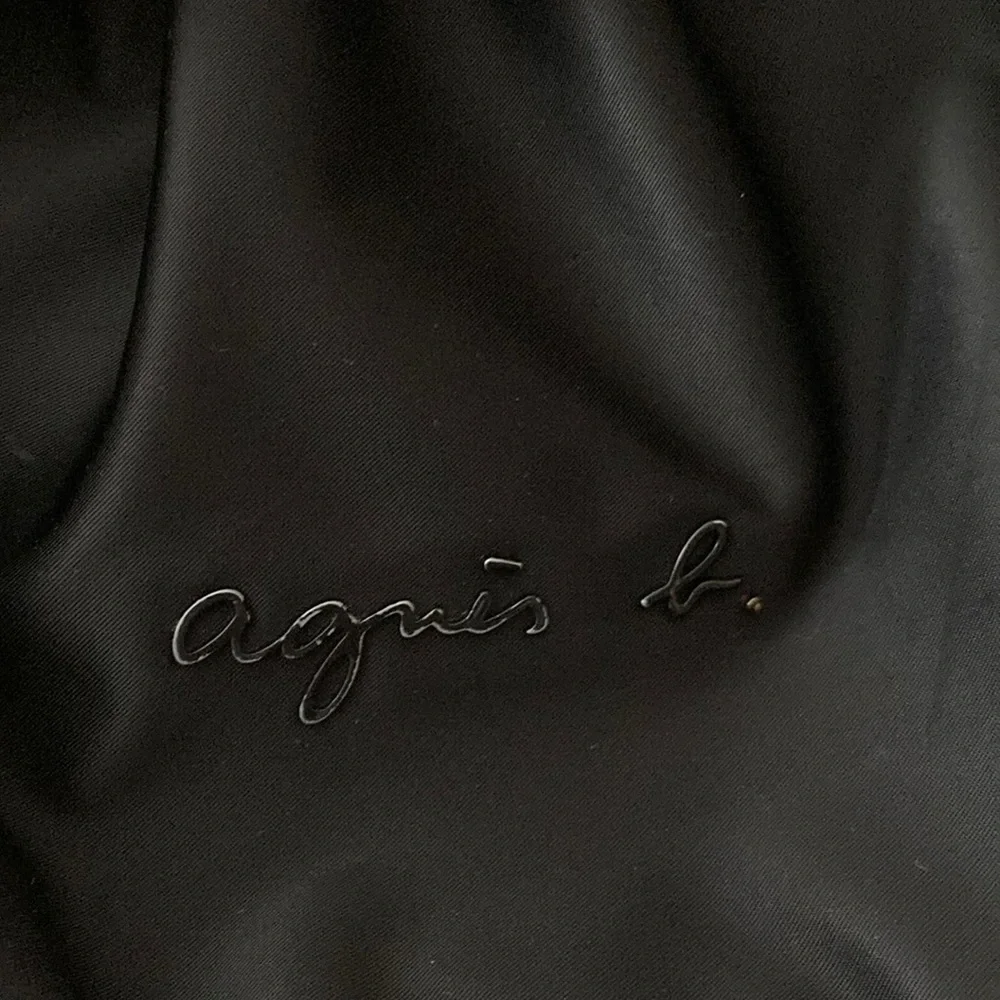 Agnes b. Black Purse, Heavy Satin, Zipper, Designer Bag Charms, Inner Pockets - Picture 5 of 16